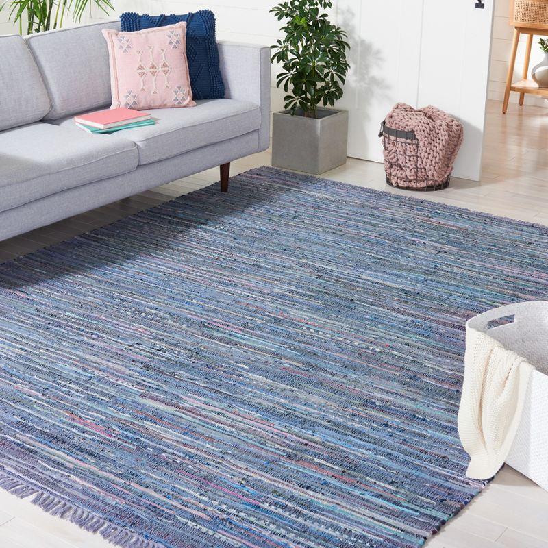 Rag Area Rug RAR121 Hand Woven Area Rug - Purple/Multi - 8'9"x11'9" - Safavieh.