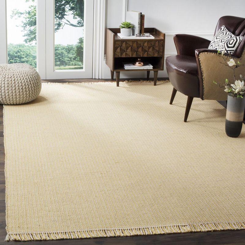 Montauk MTK340 Hand Woven Indoor Area Rug - Ivory/Yellow - 6'x9' - Safavieh