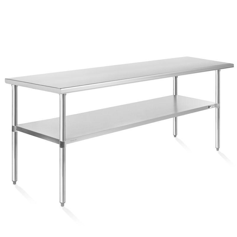 GRIDMANN 30" D x 34.5" H Stainless Steel Prep Station with Undershelf