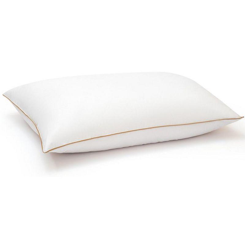 King Size White Cotton Feather Down Pillow