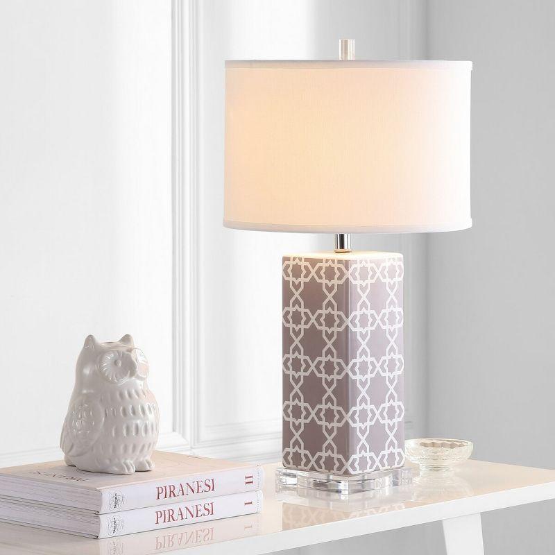 Quatrefoil Table Lamp (Set of 2) - 27 Inch Height - LIT4133 - Grey - Safavieh