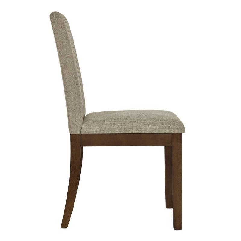 510 Design Set of 2 Everly Upholstered Channel Back Dining Chairs