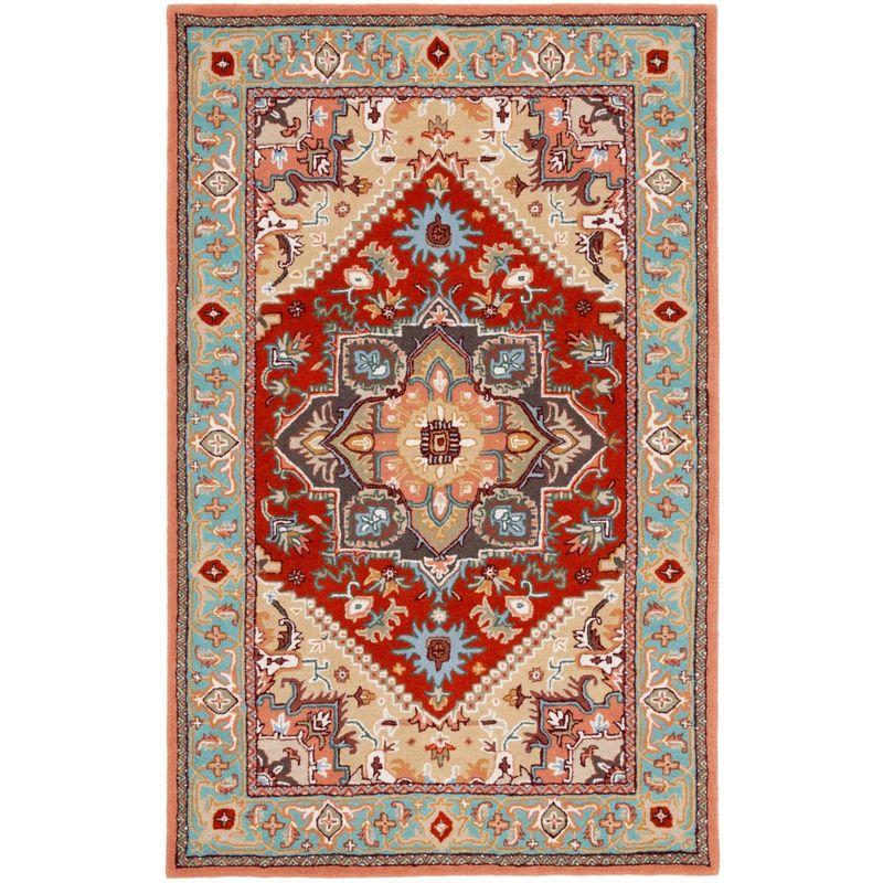 Heritage HG625 Handmade Area Rug - 5'x8' - Red/Pink - Safavieh