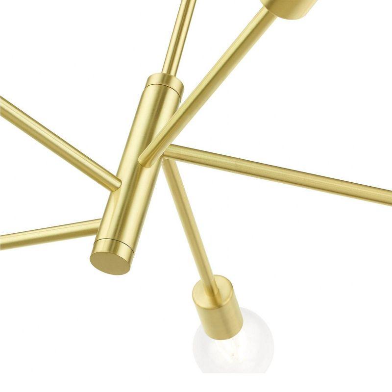 Livex Lighting Bannister 5 - Light Chandelier in  Satin Brass