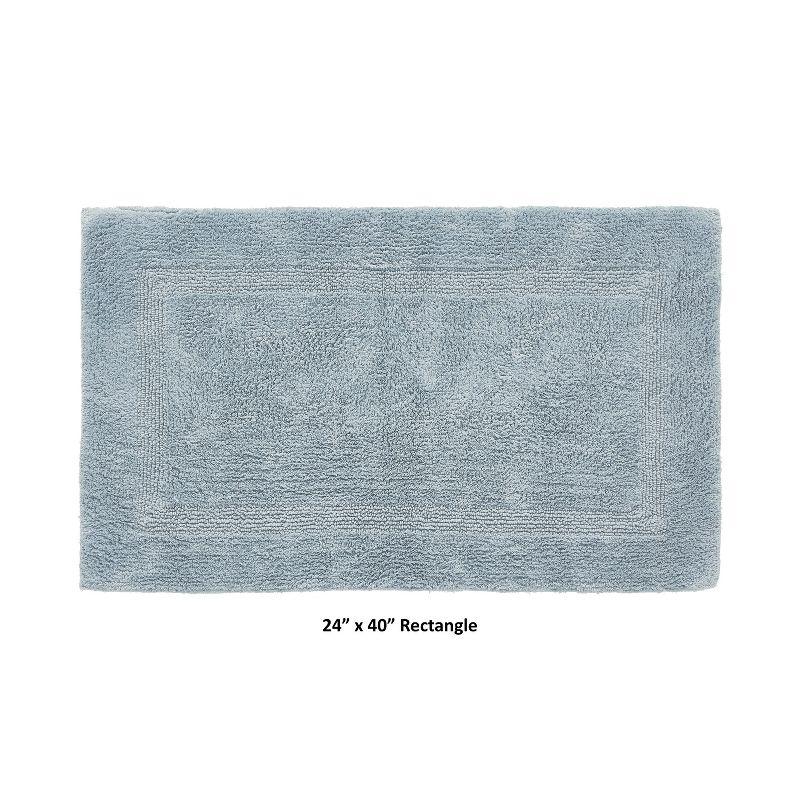 Better Trends Lux 100% Cotton Tufted Solid Reversible Bath Rug 24" x 40" Rectangle - Blue