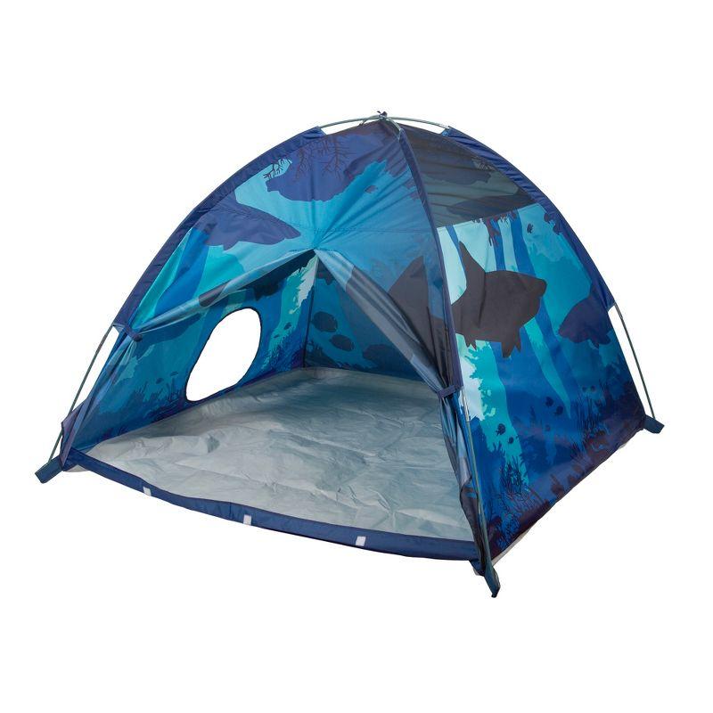 Blue Shark Cove Dome Play Tent with Tunnel Port