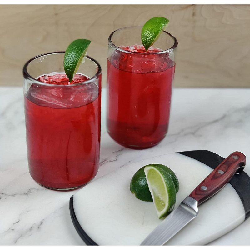 Dos Sueños Mexican Hand Blown  Drinking Glasses - Natural - 14oz - Set of 6