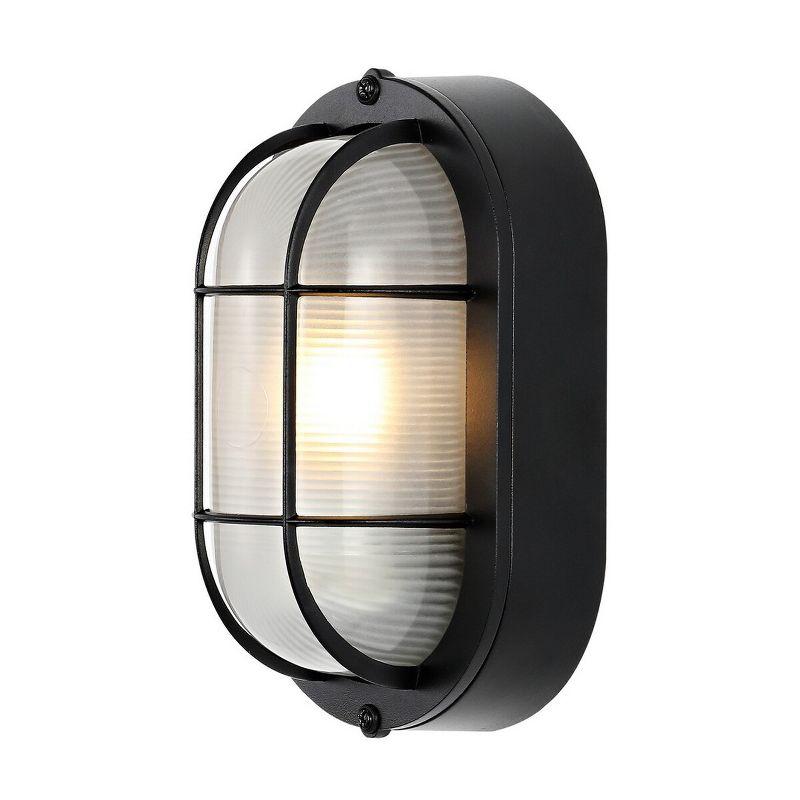 Elora Outdoor Wall Sconce Lights (Set of 2) - Textured Black - Safavieh.