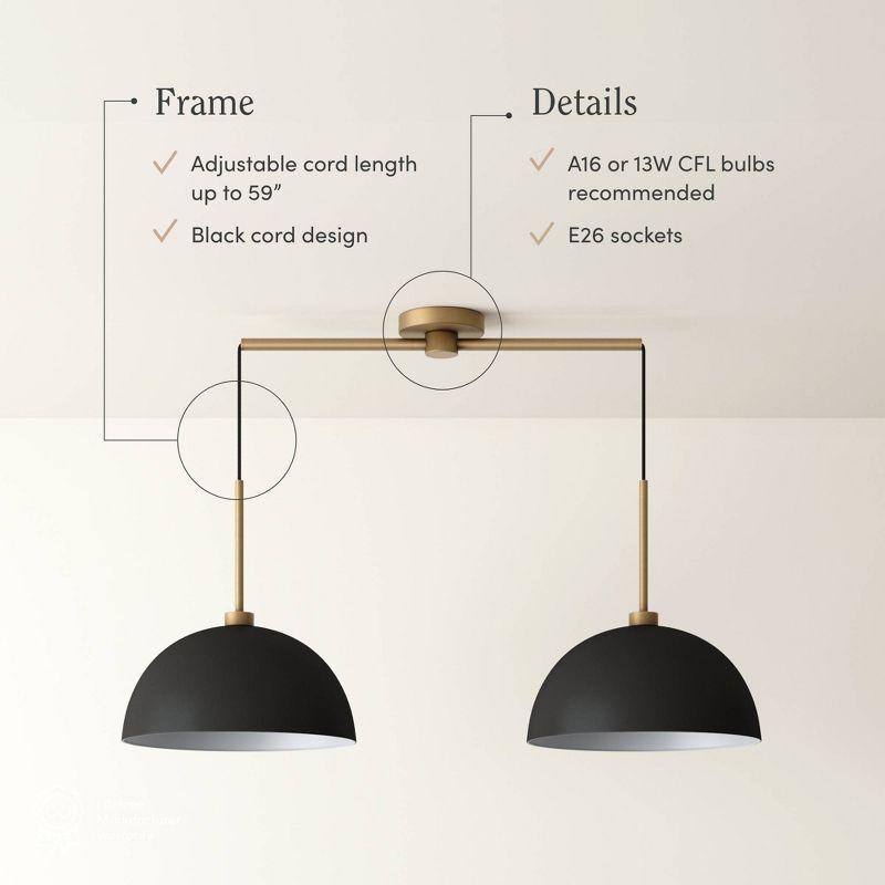 Corbo 2 - Light Kitchen Island Dome Pendant 2-Pack Kitchen Island Drum Pendant Light