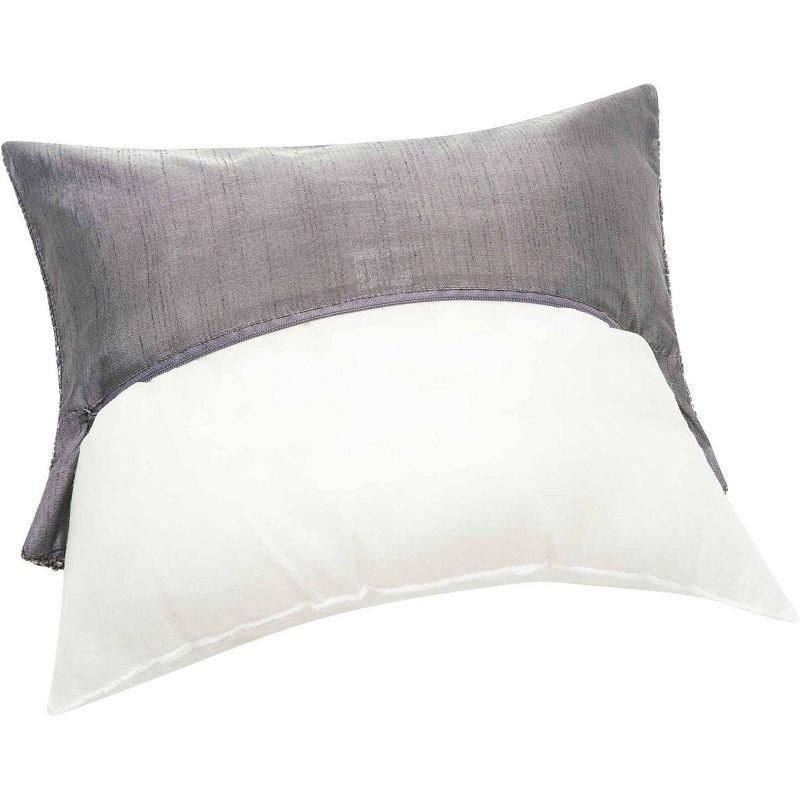 16"x22" Oversize Hyper Duck Down Feather Lumbar Throw Pillow White - Mina Victory: Cotton Cover, Indoor Use, Knife Edge