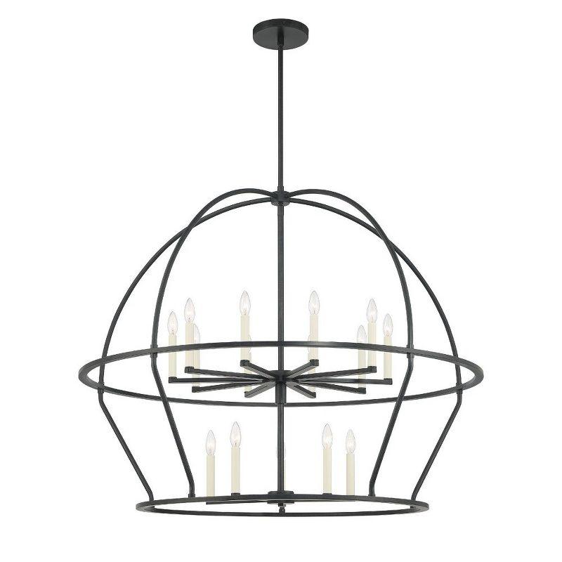 Crystorama Lighting Abbott 15 - Light Chandelier in  Black