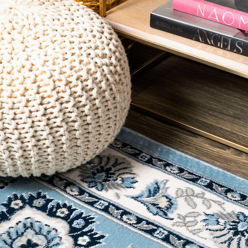 3'x 5' Cherie French Cottage Area Rug, Blue/Cream - JONATHAN Y