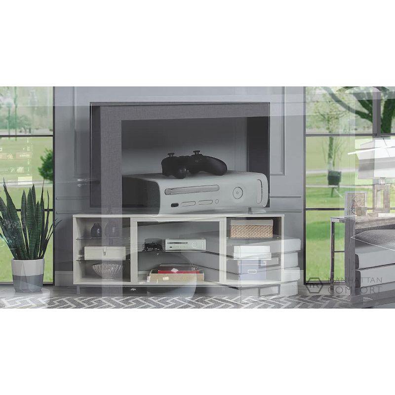 Brighton TV Stand for TVs up to 56" Beige - Manhattan Comfort: MDF Media Console with Cable Management