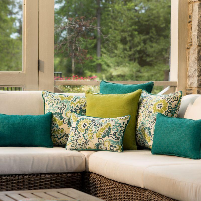 Zoe Floral 2pc Outdoor Throw Pillows - Pillow Perfect