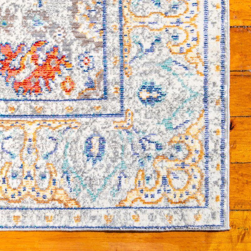Unique Loom Austin Collection Area Rug - Voce (4' 1" x 6' 1" Rectangle Light Gray/Blue)