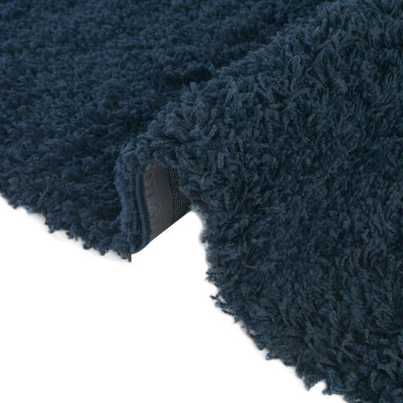 Reversible Sapphire Blue Shag Rug 8' x 10' Easy-Care Synthetic