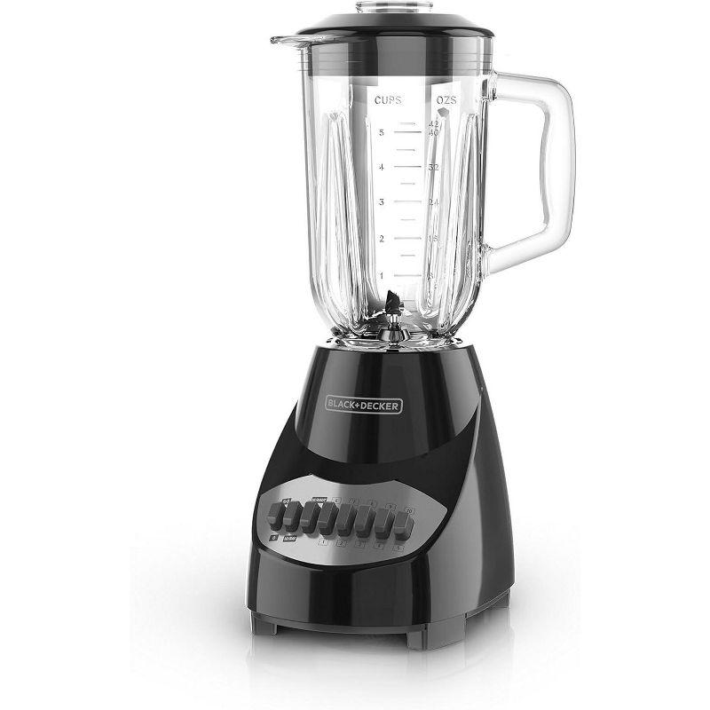 BLACK+DECKER BLACK+DECKER 10-Speed Countertop Blender, BL2010BG, 6-Cup Glass Jar, Dishwasher-Safe, Stainless Steel Blade, Suction Feet