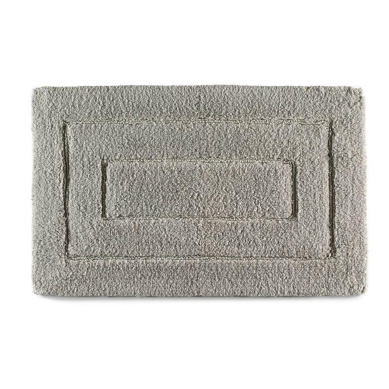 20"x32" Signature Bath Rug Gray - Cassadecor: Cotton, Machine Washable, Lightweight Spray Latex Backing