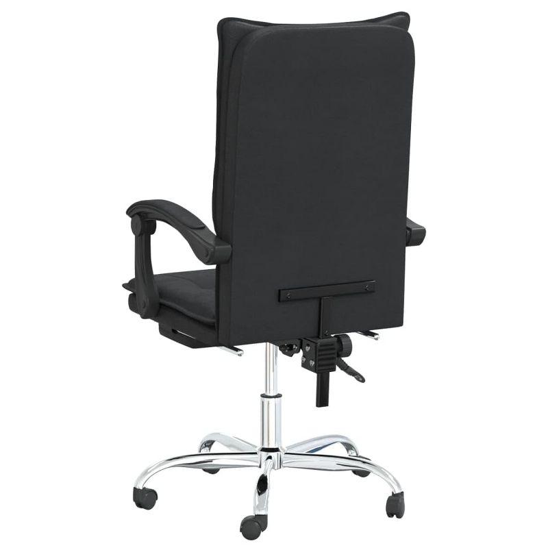 vidaXL Reclining Office Chair - Modern Design Adjustable Height, Durable Faux Leather Upholstery with Metal and Plywood Frame, Black