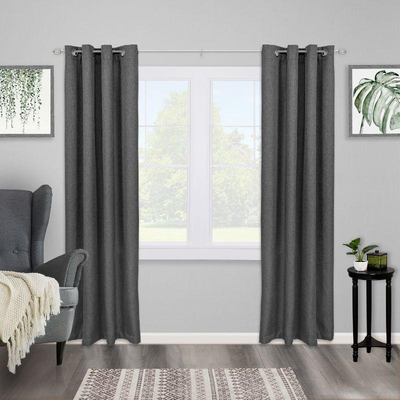 Kenney Steel Adjustable Single Curtain Rod