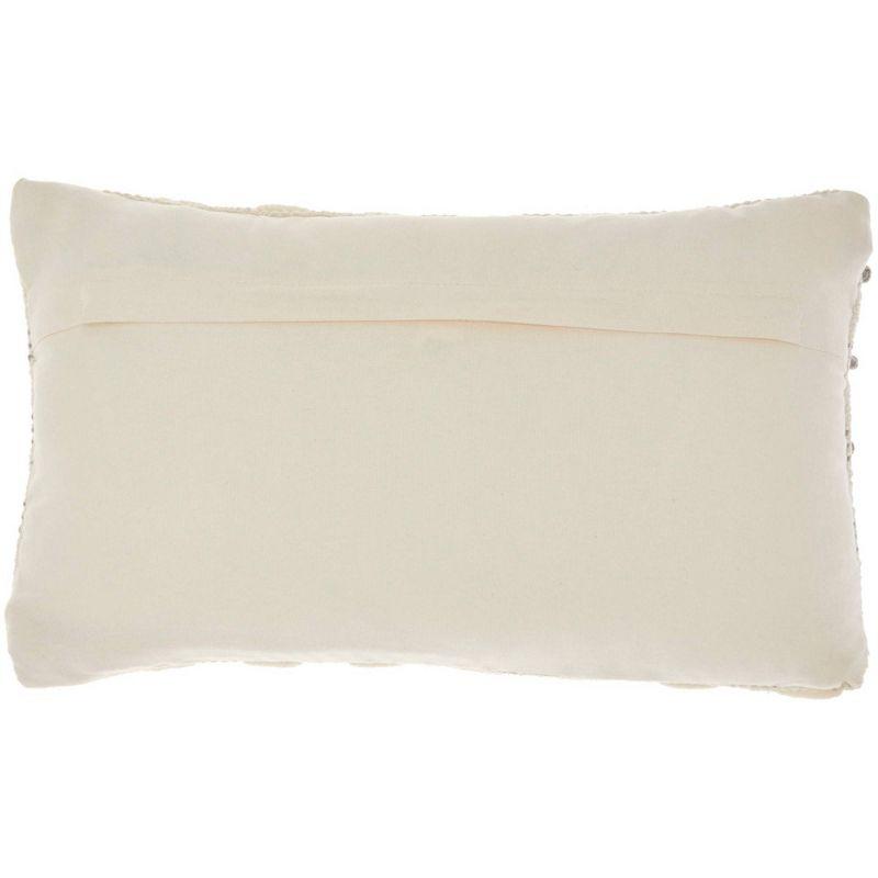 Mina Victory GC384-012020 Textured Cotton Blend Throw Pillow
