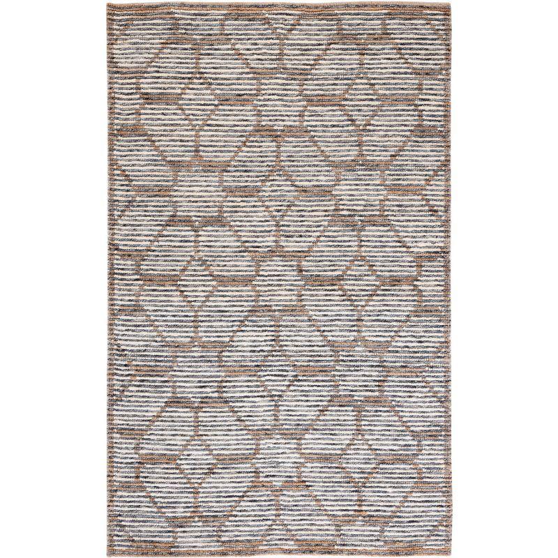 Ivory Wool Hand-Knotted 8' x 10' Rectangular Area Rug