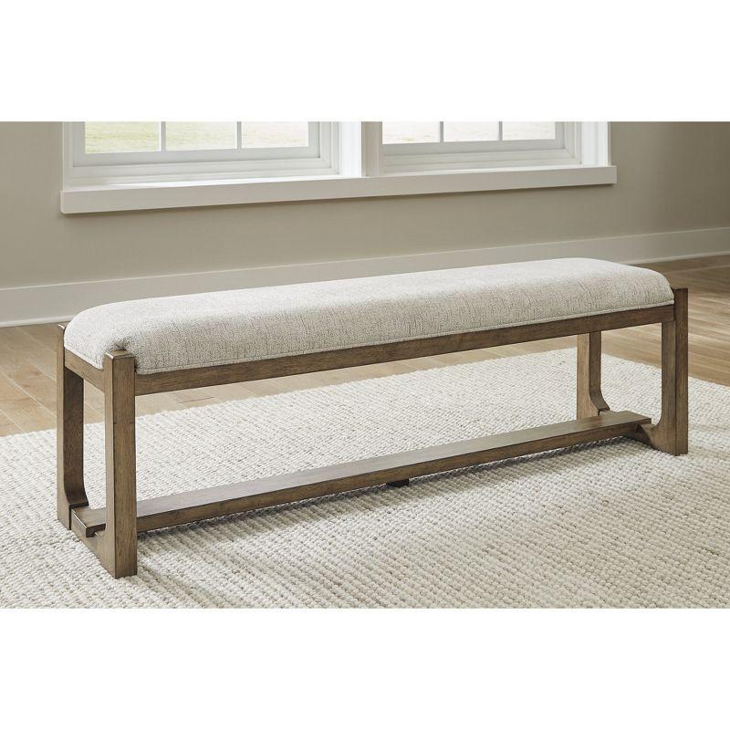 Signature Design by Ashley Cabalynn Farmhouse 63" Dining Bench, Light Brown