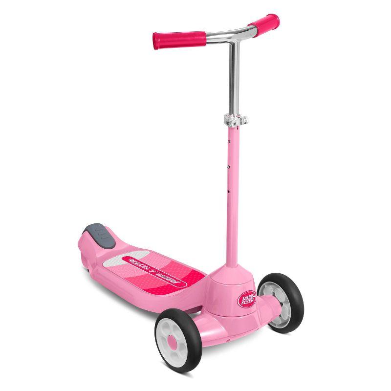 Pink Adjustable Chrome Handle Beginner Kids' Kick Scooter