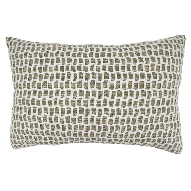 Saro Gina Collection Appliqued Cotton Throw Pillow