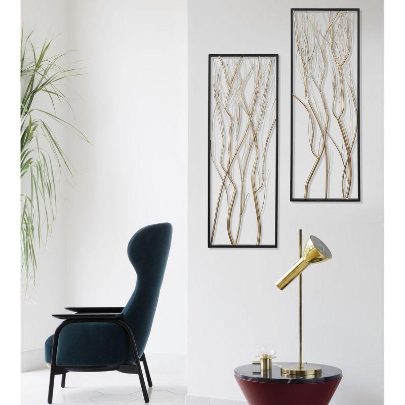 Gold Metal Branch Wall Decor Set