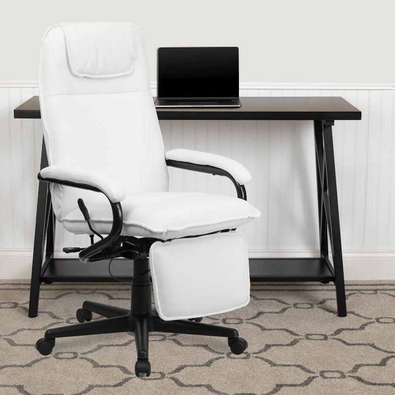 ErgoExec High-Back White LeatherSoft Adjustable Executive Chair