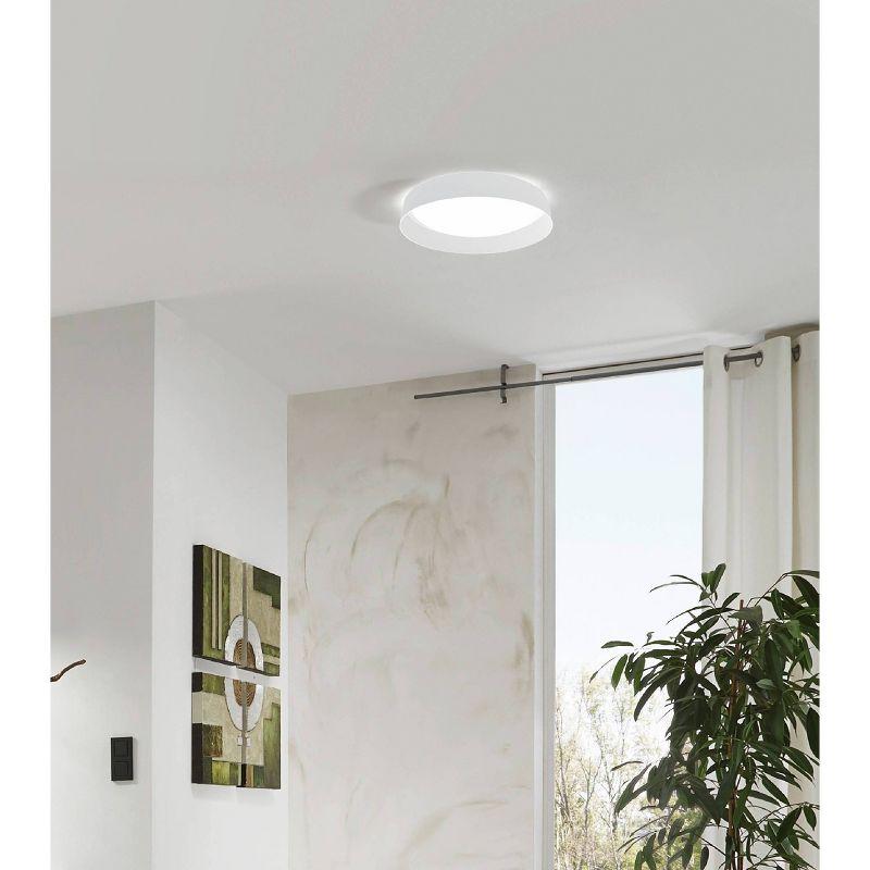 20" LED 1-Light Palomaro Glass Pendant White - EGLO: Semi-Flush Mount, Energy Efficient, ETL Listed