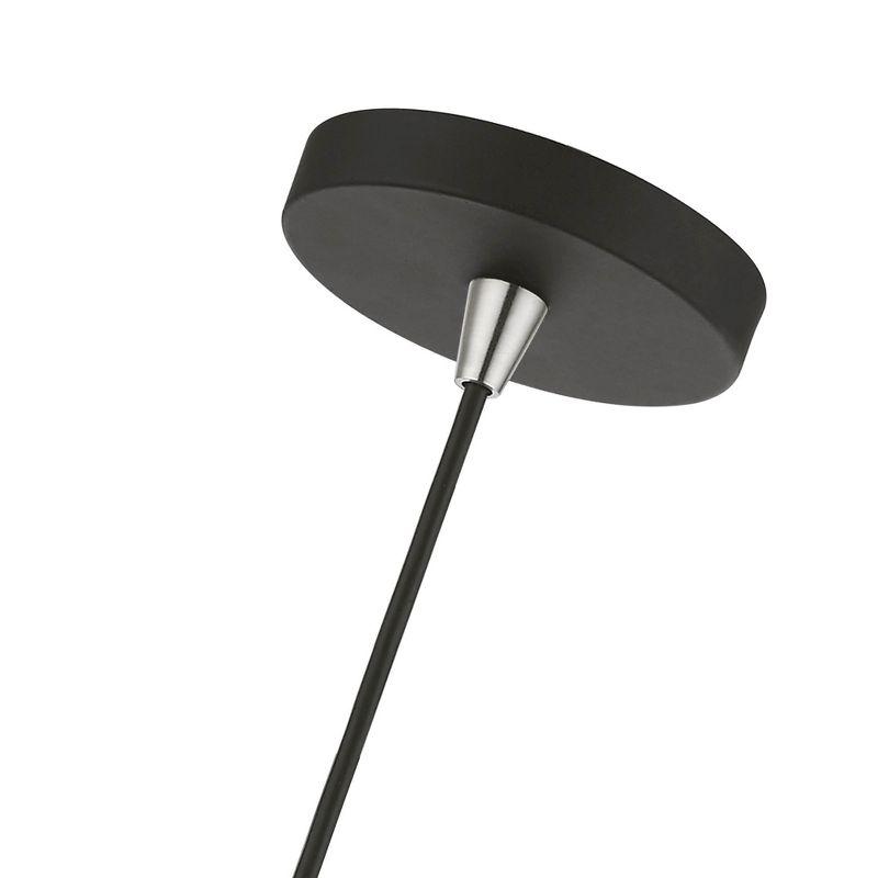 Livex Lighting Downtown 1 - Light Pendant in  Black/Brushed Nickel