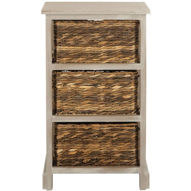 Halle Storage Side Table - AMH5738 - White Wash - Safavieh Couture