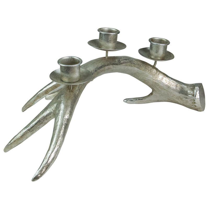 Northlight Deer Antler Christmas Taper Candle Holder - 12" - Champagne