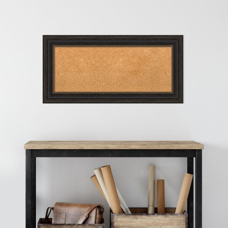 Amanti Art Accent Bronze Framed Corkboard, Natural Cork