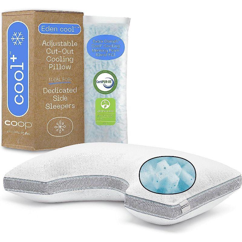 Eden Cool+ Adjustable Memory Foam Cooling Pillow for Side Sleepers