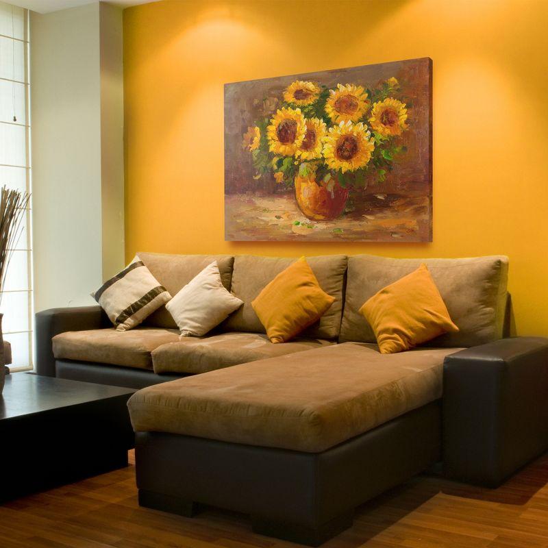 'Sunflowers Still Life' Canvas Art - 24x32