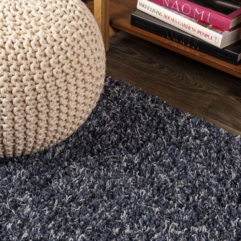 4'x6' Mercer Shag Plush Area Rug, Denim - JONATHAN Y