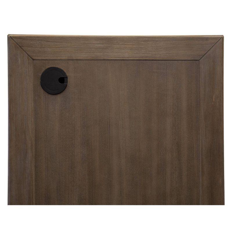 Carson Double Pedestal Desk Brown - Martin Furniture: Solid Wood, Veneers, No Assembly Required