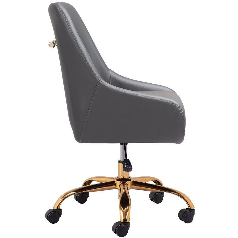 Zuo Madelaine Office Chair Gray & Gold