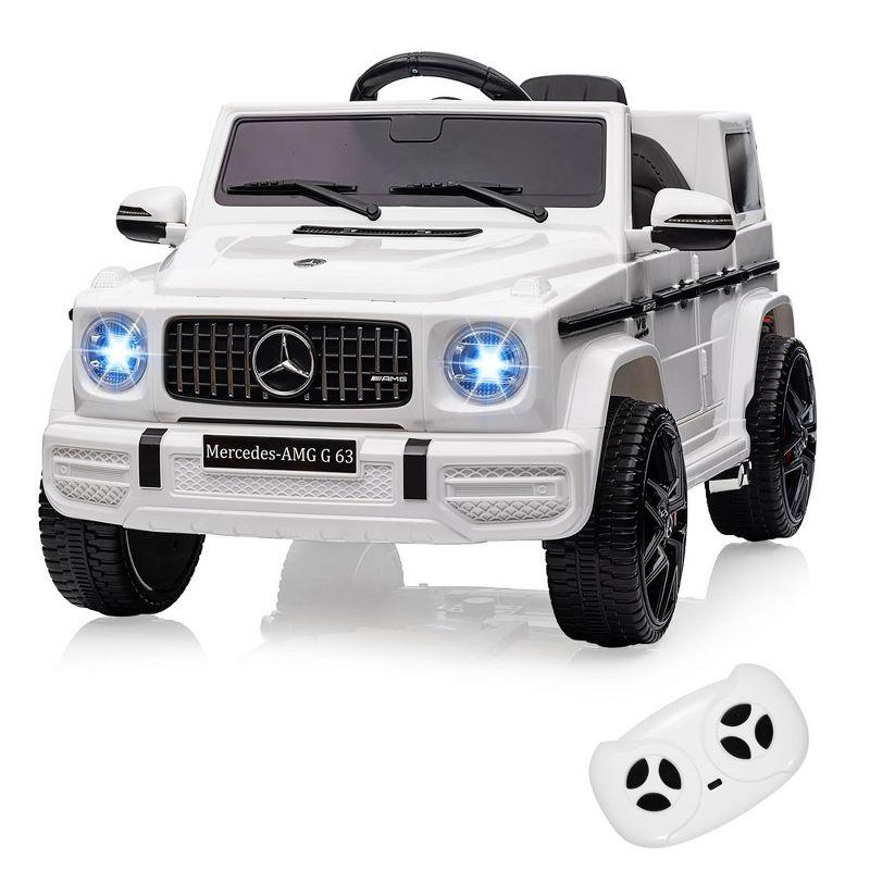 12V White Mercedes-Benz G63 Kids Ride-On Car with Remote Control