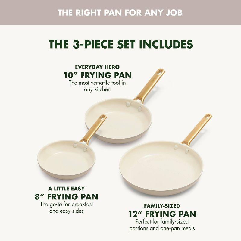 GreenPan Reserve Healthy Ceramic Nonstick, 8", 10" And 12" Frypan Set