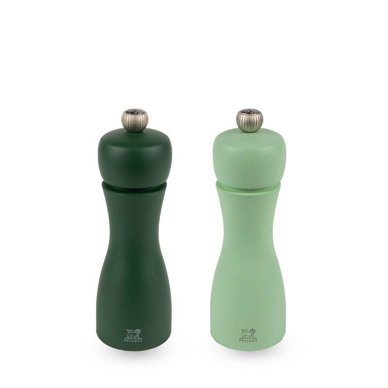 Peugeot 6" Green Beech Wood Salt and Pepper Mill Set