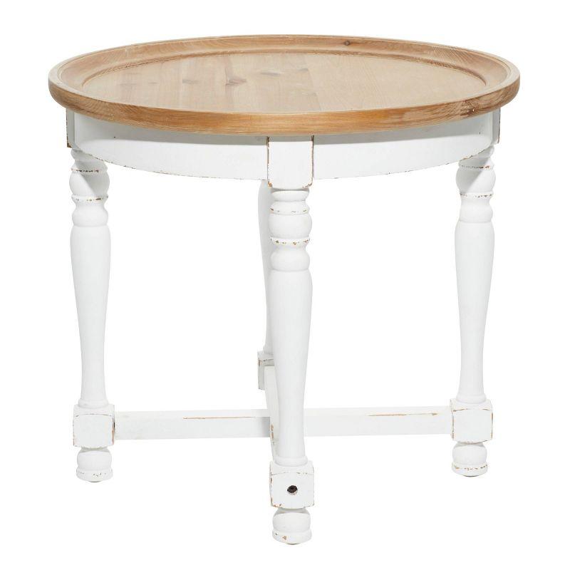 Country Cottage Wood Accent Table White - Olivia & May