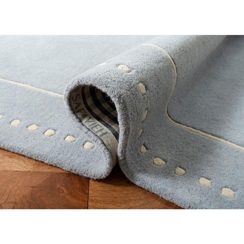 Bella BEL151 Hand Tufted Area Rug - Light Blue/Ivory - 4'x6' - Safavieh.