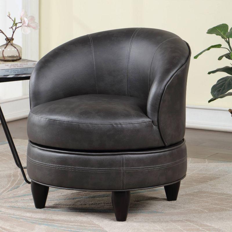 Sophia Faux Leather Accent Chair Gray - Steve Silver Co.