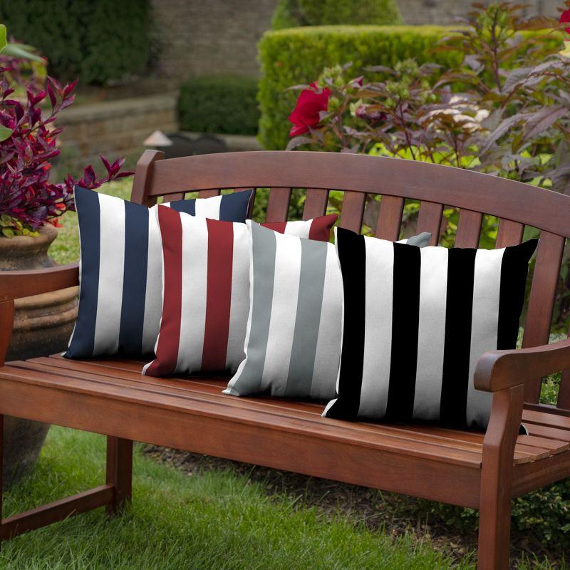 Striped Indoor/Outdoor Throw Pillow