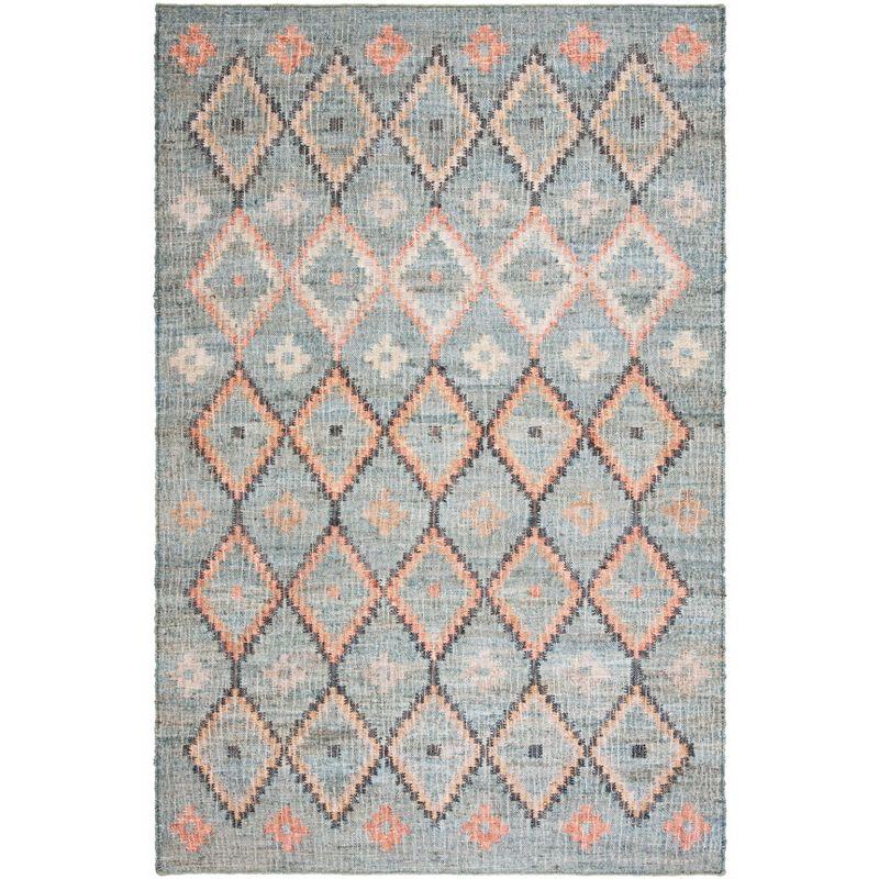 Gray and Gold Handwoven Wool Kilim Area Rug