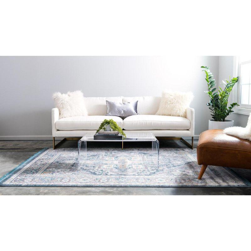 Unique Loom Baracoa Collection Area Rug - Prado (8' 4" x 10' Rectangle Gray/Blue)